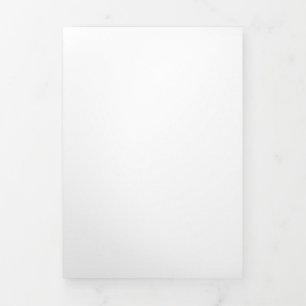 Custom white simple Design Add Photo or Text Tri-Fold Invitation