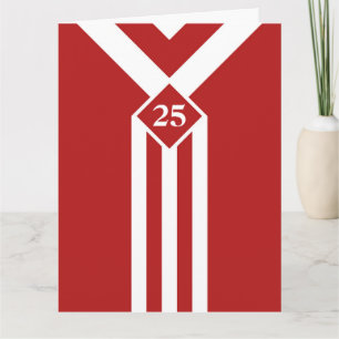 Custom White Stripes and Chevrons on Red Card