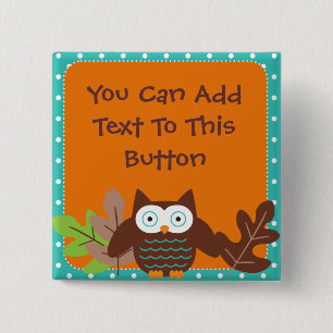 Custom Whoot Owl Button