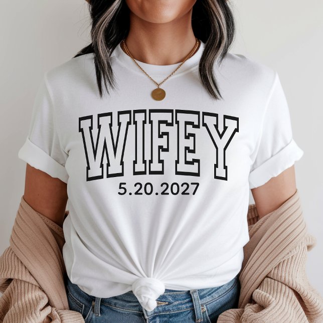 Custom Wifey and Hubby Shirts for Bride and Groom (wifey and hubby shirt, minimalist couple shirt, wedding party shirt, honeymoon shirt, wifey shirt,)