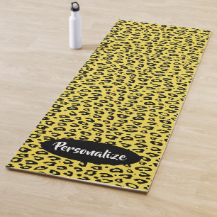 Custom wild animal print leapard spots pattern yoga mat