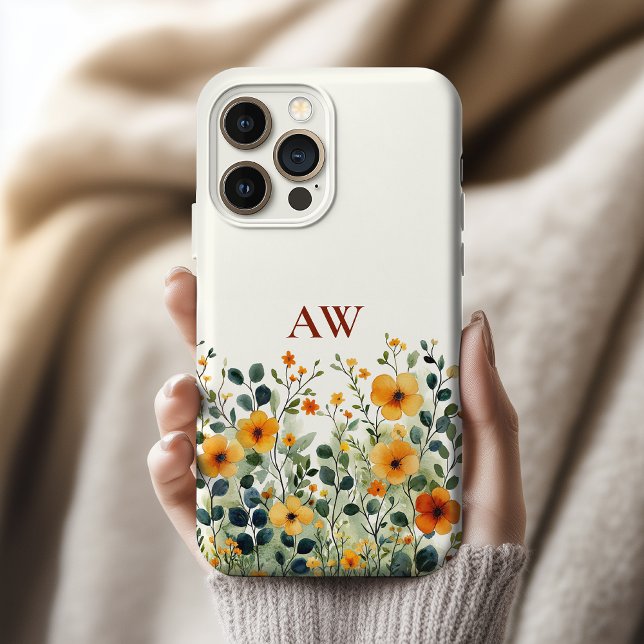 Custom Wildflower Case Gift for Mum or Bridesmaid (Custom Floral Phone Case Gift for Mom, Grandma, Teacher, Women, Bridesmaid Proposal Keepsake)