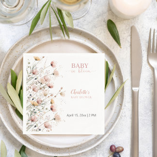 Custom Wildflower floral napkins template