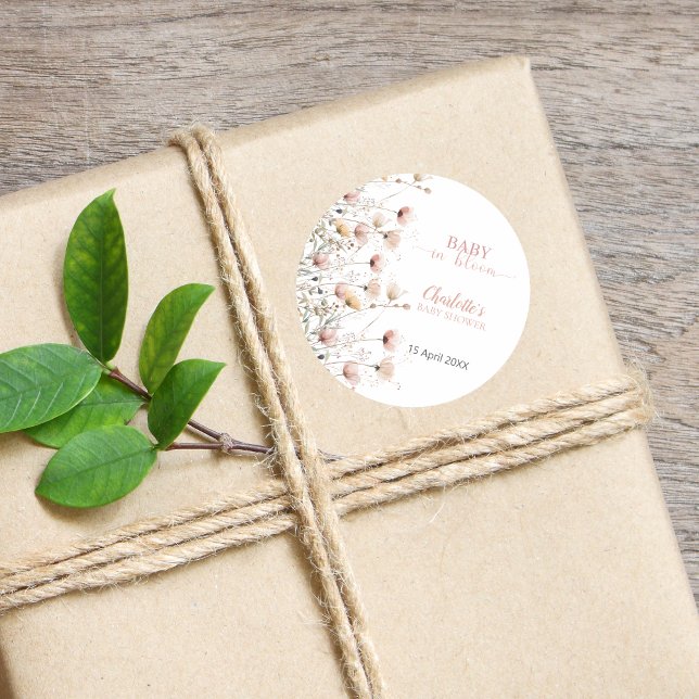 custom wildflower floral sticker label template (Creator Uploaded)