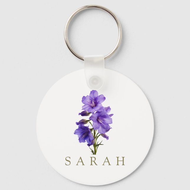 Custom Wildflower Key Ring (Front)