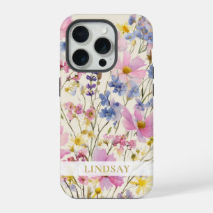 Custom Wildflower Name iPhone 15 Pro Case