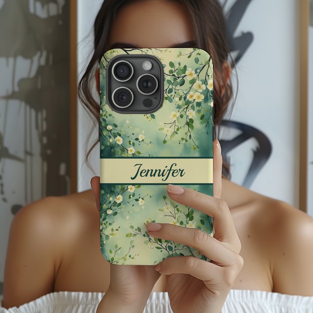Custom Wildflower Phone Case Gift for Her Mum Aunt (Custom Floral Phone Case Gift for Mom, Grandma, Teacher, Women, Bridesmaid Proposal Keepsake)