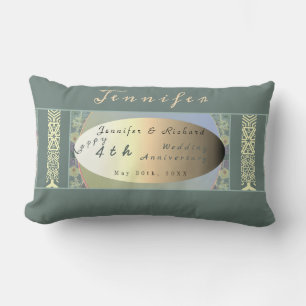 Custom Wildflower Wedding Anniversary  Lumbar Pill Lumbar Cushion