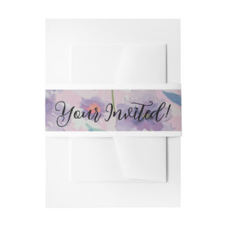 Custom Wildflower Wedding Invitation Belly Bands Invitation Belly Band