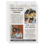 Custom Will You Be My Valentine Newspaper Card