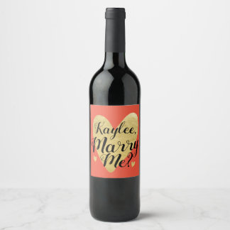 Custom Will You Marry Me Proposal Wine Label