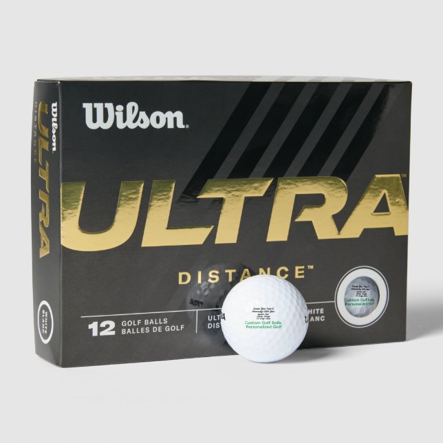 Custom Wilson Golf Balls - Personalised Distance (Packaging)