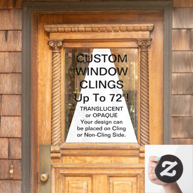 Custom Window Cling ADVANCED OPAQUE 18" x 24" (Home Door)