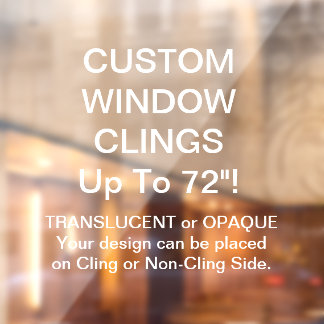 Custom Window Cling AUTOMATIC OPAQUE 4" x 4"