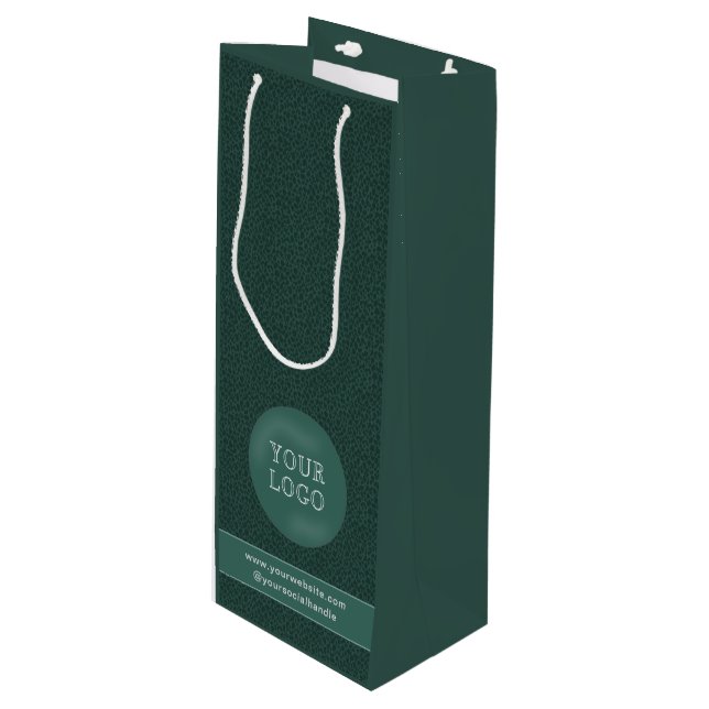 Custom Wine Gift Bags With Company Logo (Front Angled)
