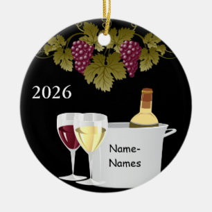 CUSTOM WINE LOVERS 2014 ORNAMENT GIFT