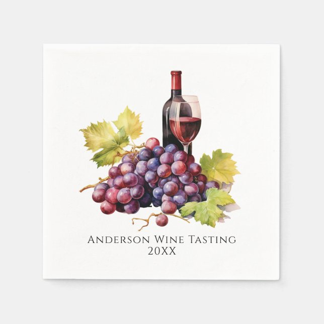 Custom Wine Tasting Napkin (Front)
