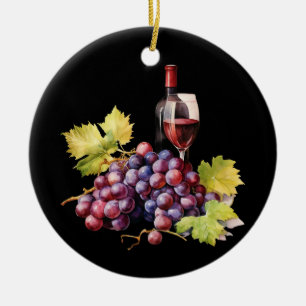 Custom Wine Tour Ceramic Ornament