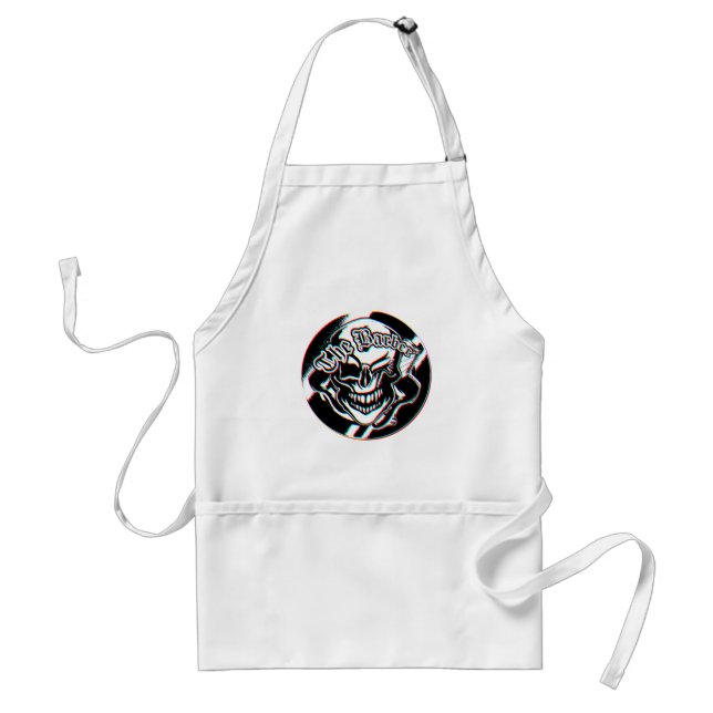 Custom Winking Barber Shop Skull Standard Apron (Front)