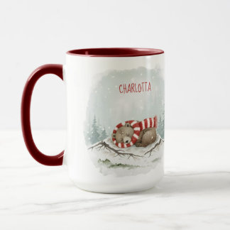 Custom Winter Bear Mug – Sleeping Animal Design