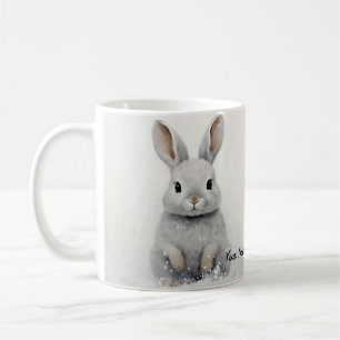 Custom Winter Rabbit Pet Love Cute Aesthetic  Coffee Mug