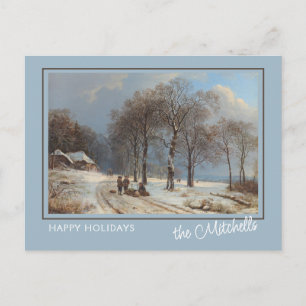 Custom Winter Wonderland Landscape Art Painting Postcard