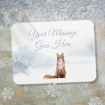 Custom Winter Woodland Fox Christmas Holidays Magnet<br><div class="desc">Personalise your message on this chic Christmas holiday magnet featuring a fox on a winter scene woodland background. Designed by Thisisnotme©</div>