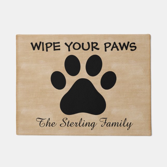 Custom Wipe Your Paws Doormat (Front)