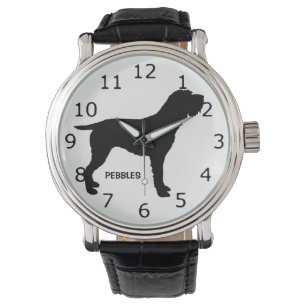 CUSTOM Wirehaired Pointing Griffon Dog Silhouette Watch