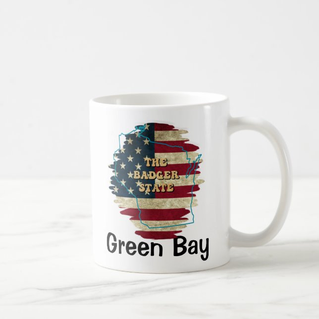 Custom Wisconsin State Coffee Mug (Right)
