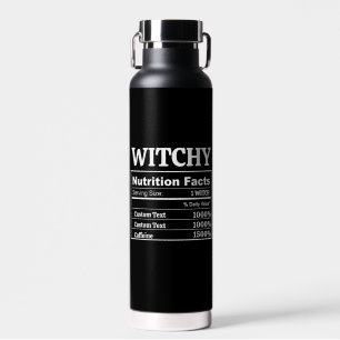 Custom Witchy Feminist Coffee Lover Magical Whimsy Water Bottle