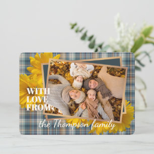 Custom With Love For Thanksgiving Holiday Card