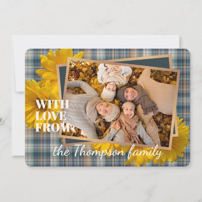 Custom With Love For Thanksgiving Holiday Card (Front)
