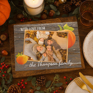 Custom With Love For Thanksgiving Holiday Card