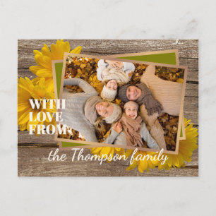 Custom With Love For Thanksgiving Holiday Postcard