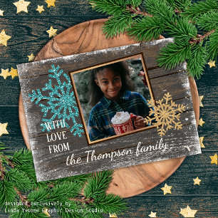 Custom With Love Seasons Greetings Holiday Card