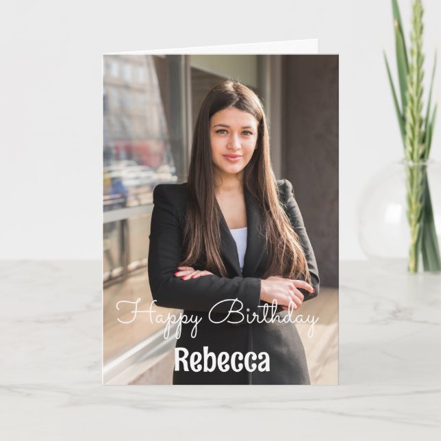 Custom  With Photo Name  Birthday card (Front)