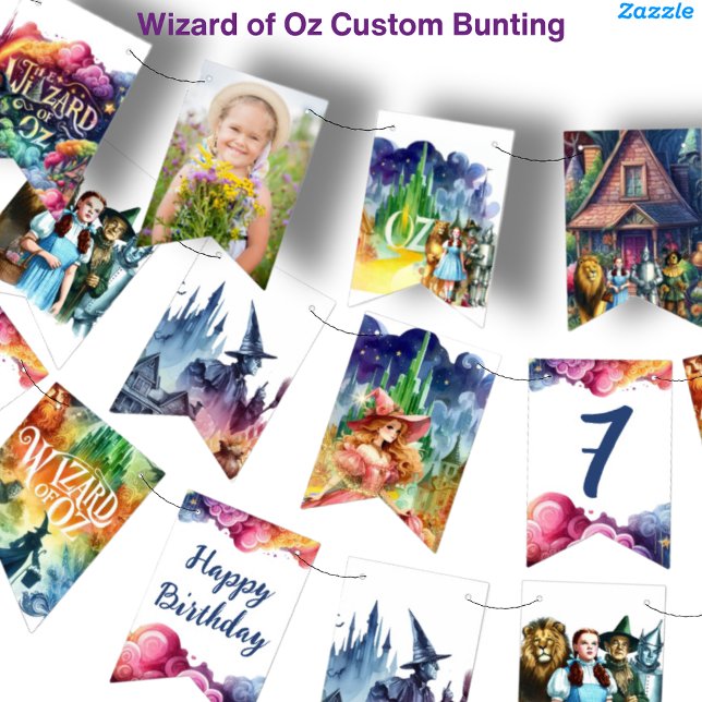 Custom Wizard of Oz Bunting for Parties Bunting (Creator Uploaded)