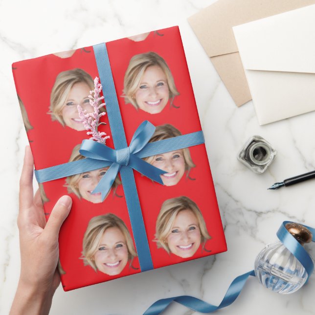 Custom woman  Face Personalised Birthday Wedding  Wrapping Paper (Gifting)