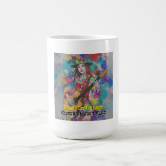 Custom Woman Guitarist Abstract Art Inspirational Coffee Mug