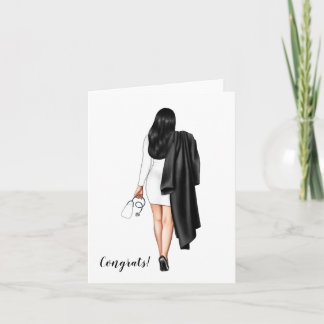 Custom Woman Medcial School Graduation  Card