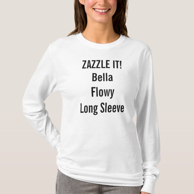Custom Women's Bella Flowy Long Sleeve T-Shirt (Front)