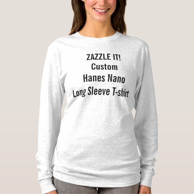 Custom Women's Hanes Nano Long Sleeve T-Shirt (Front)