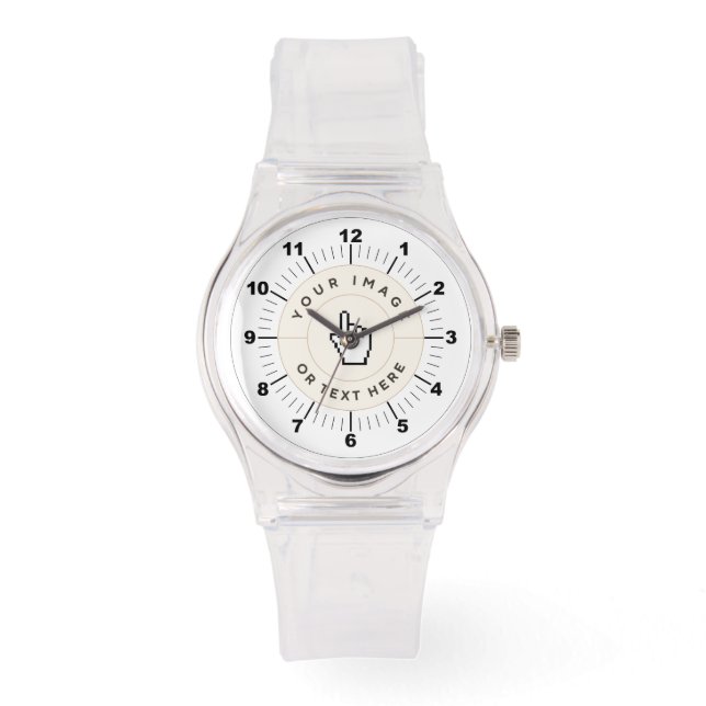 CUSTOM Women's Sporty Pink Silicon Watch (Front)