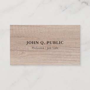 Custom Wood Look Elegant Professional Template Business Card