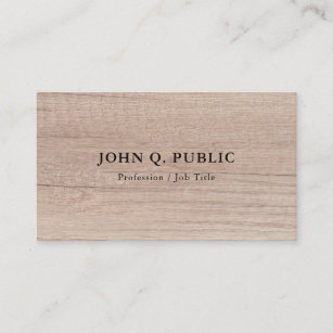 Custom Wood Look Elegant Professional Template Business Card