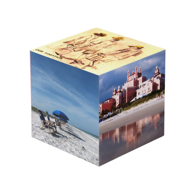 Custom Wood Photo Cube (Front Angled)