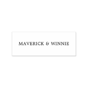 Custom Wood Rubber Stamp For Couples’ Names