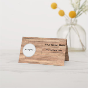 Custom Wooden Business Card Design.