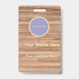 Custom Wooden ID Badge